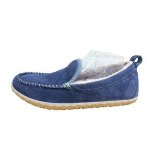 LL Bean Purple Suede Slip On Fleece Lined Mountain Moccasin Slippers Size 10 M